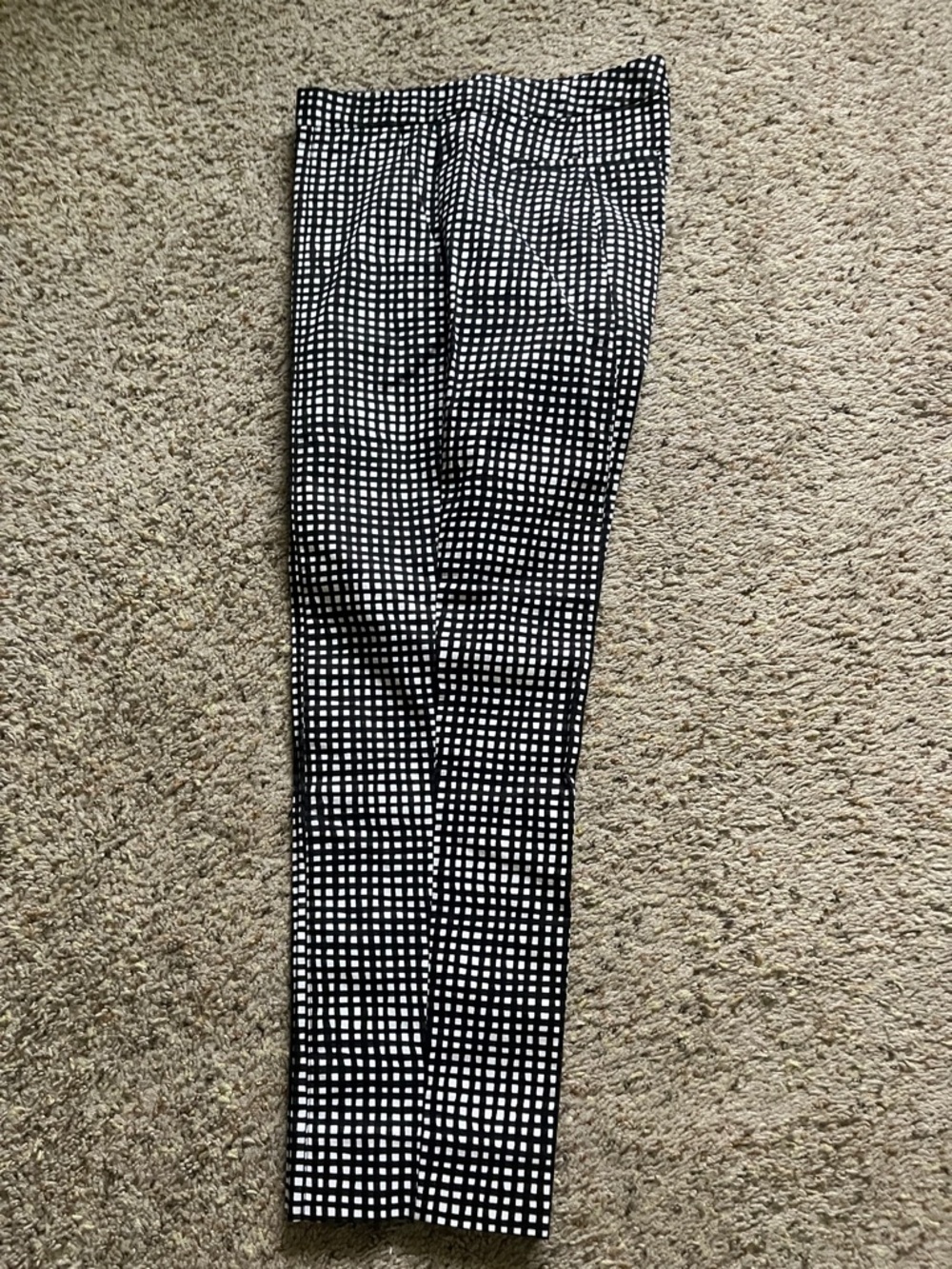 Misses Black and White Check Slim Pants by Reed